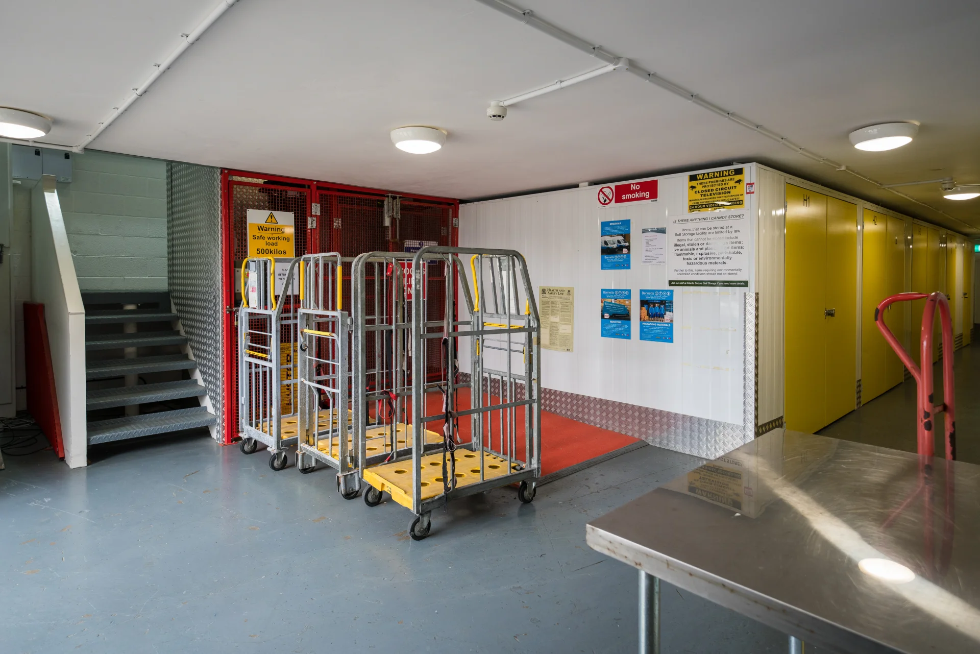 Atlantic Secure Self-Storage Barry Goods Lift Loading Area 2 Business Storage