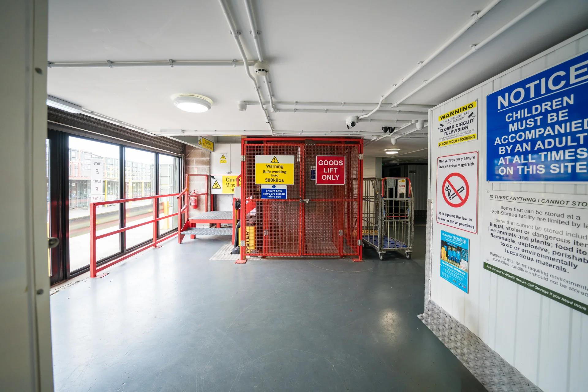 Atlantic Secure Self-Storage Barry Goods Lift Loading Area 5 Personal Storage